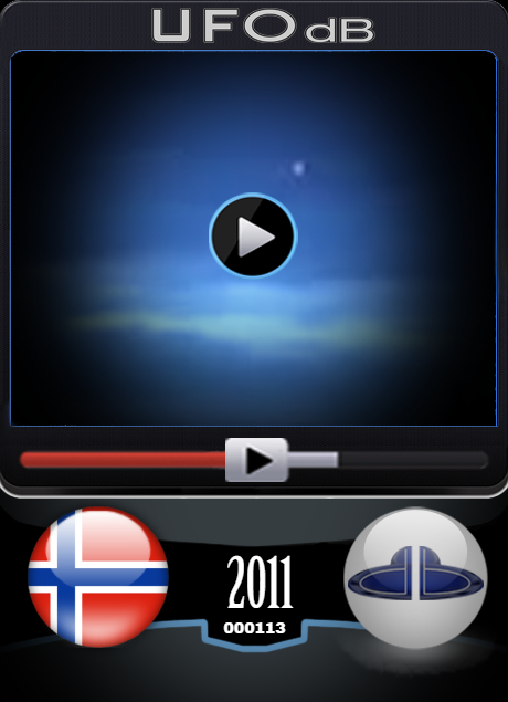 A pair of ufos are caught on video while passing in the sky in Norway UFO CARD Number 113