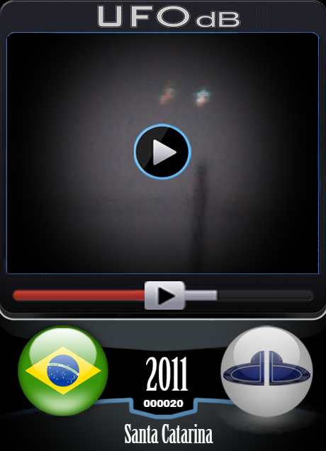 Brazil Balneario Spa region visited by UFO - UFO video - June 11 2011 UFO CARD Number 20