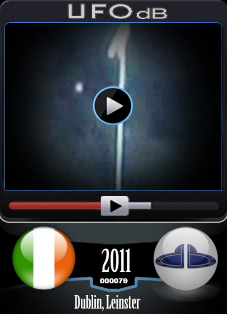 Bright UFO passing across the sky in Dublin, Ireland on July 2011 UFO CARD Number 79