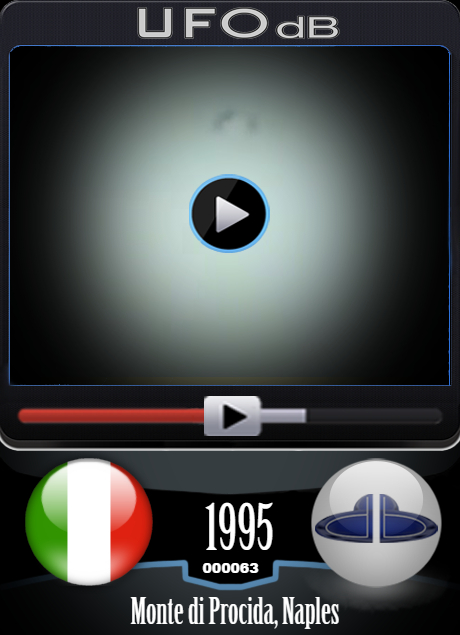 Caretti Luigi famous 1996 UFO video filmed in Monte di Procida, Italy UFO CARD Number 63