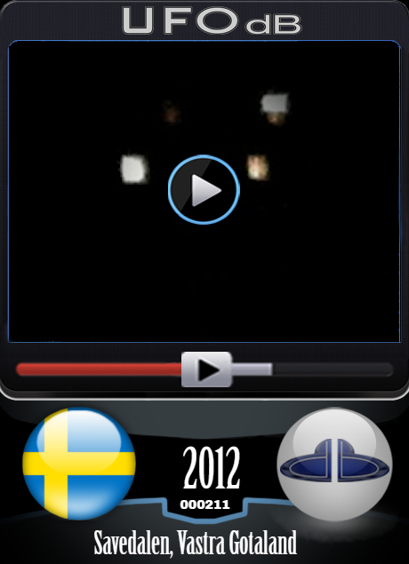 Diamond shaped ufo sighting in Sweden caught on video Savedalen 2012 UFO CARD Number 211
