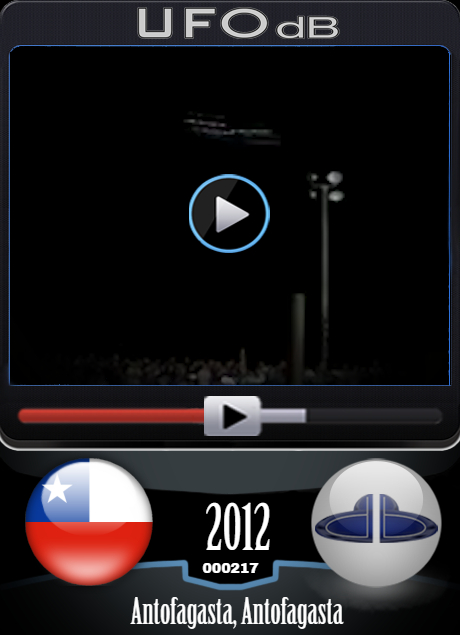 Fast UFO captured on video during BMX show - Antofagasta, Chile 2012 UFO CARD Number 217
