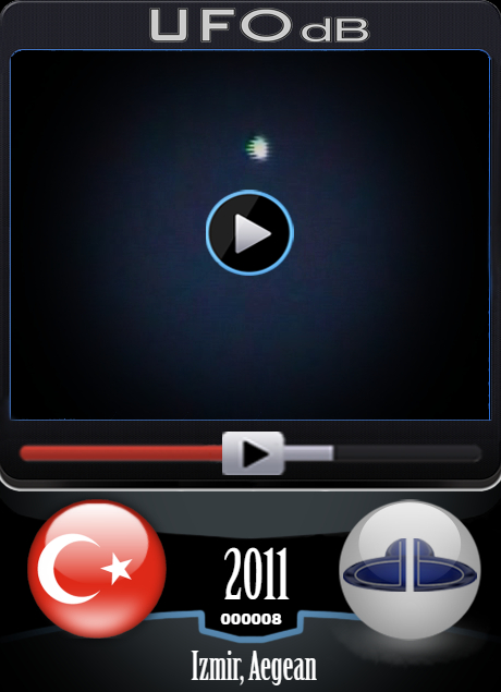 Fluorescent like slow UFO caught on video over Izmir Turkey June 2011 UFO CARD Number 8