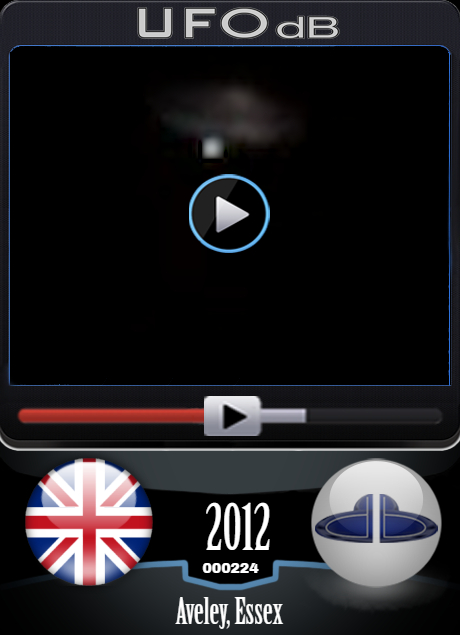 Impressive ufo video showing clearly saucer ufo over Essex UK in 2012 UFO CARD Number 224