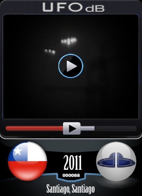 Interesting UFO video showing fleet of UFOs over Santiego, Chile 2011 UFO CARD Number 88