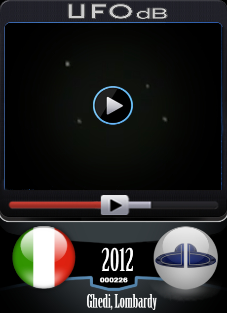 Many Ufos in formation over the airport of Ghedi, Lombardy Italy 2012 UFO CARD Number 226