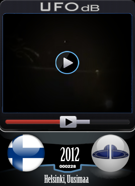 Many ufo sightings around the same event in Helsinki, Finland 2012 UFO CARD Number 228