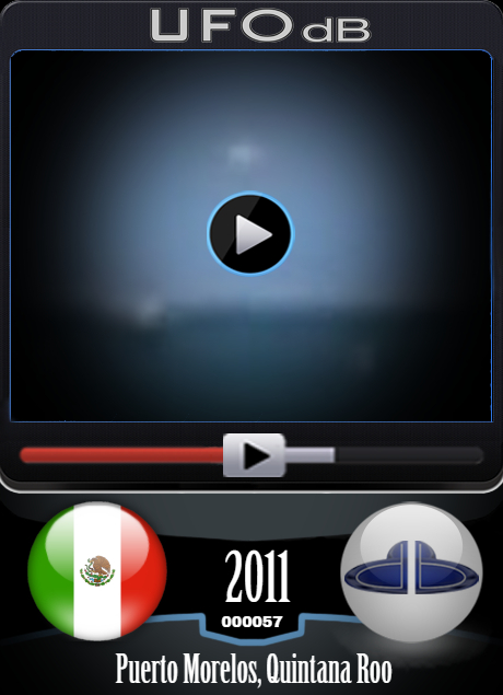 On a beach of Puerto Morelos in Mexico - a UFO is caught on video 2011 UFO CARD Number 57
