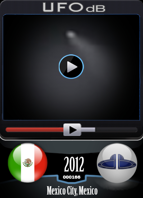 Rare UFO video showing a UFO using a beam of light - Mexico City 2012 UFO CARD Number 166