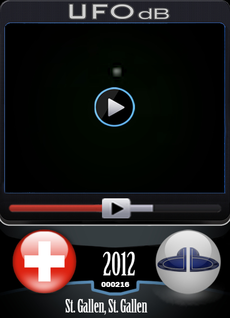 Rare event - A UFO caught on video in St. Gallen in Switzerland - 2012 UFO CARD Number 216