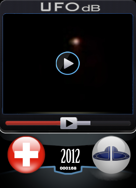 Rare ufo video from Switzerland made from 2 footages - January 2012 UFO CARD Number 168