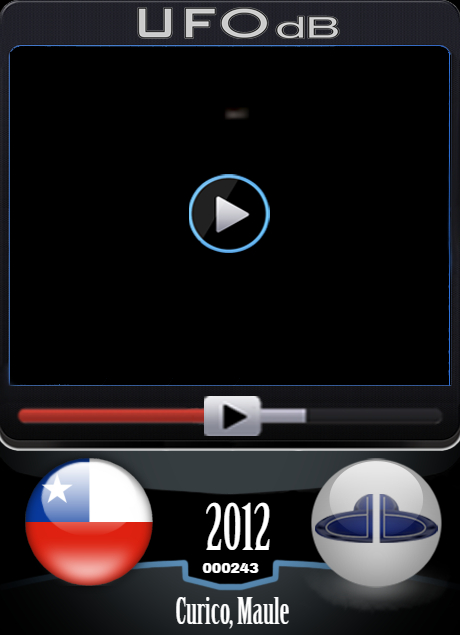 Red far away UFO moving in the night caught on video Curico Chile 2012 UFO CARD Number 243