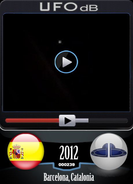Small or Far ufo over Barcelona caught on video - Catalonia Spain 2013 UFO CARD Number 239