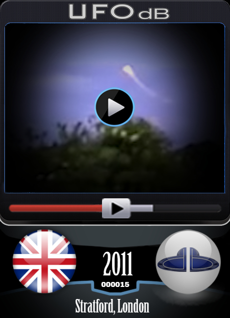 Smoky trail UFO on video over East London Memorial Grounds June 2011 UFO CARD Number 15