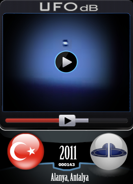 Spinning UFO sighting caught on video over Turkey on December 28 2011 UFO CARD Number 143