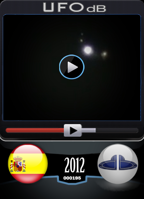Strange Ufo sighting from somewhere in Spain captured on video in 2012 UFO CARD Number 195