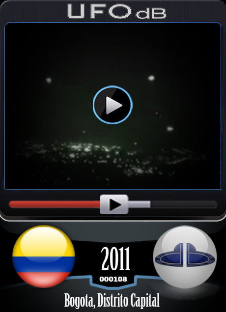 Surprizing video showing several UFOS near a thunderstorm over Bogota UFO CARD Number 108
