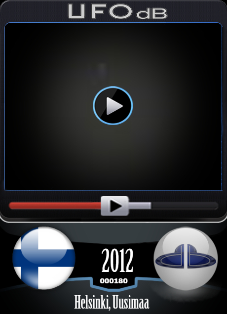 Triangular UFO caught on video over Helsinki, Finland on January 2012 UFO CARD Number 180