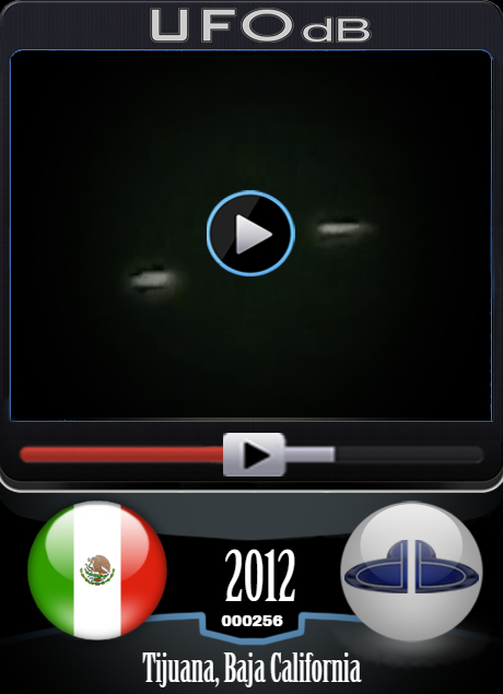 Twin Saucer UFO over Tijuana Airport going around together Mexico 2012 UFO CARD Number 256