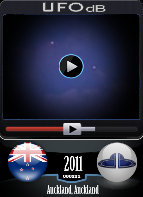 Two UFO orbs following each others on video Auckland New Zealand 2011 UFO CARD Number 221