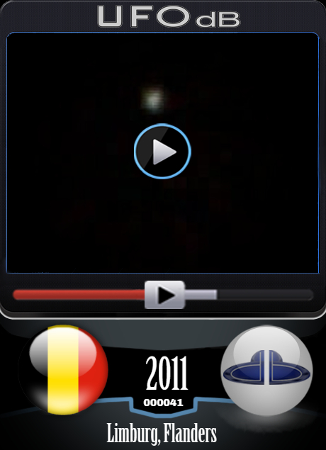 Two friends get footage of changing UFO over Limburg in Belgium 2011 UFO CARD Number 41