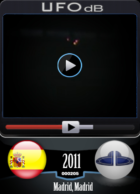 UFO caught on video moving on the roof a building - Madrid, Spain 2011 UFO CARD Number 205