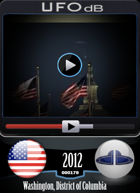 UFO caught on video over the Capitol building in Washington DC - 2012 UFO CARD Number 179