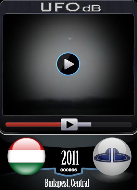 UFO playing in the clouds over Budapest in Hungary is caught on video UFO CARD Number 66