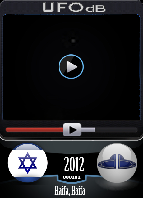 UFO sighting over Haifa, Israel caught on Video at night in 2012 UFO CARD Number 181