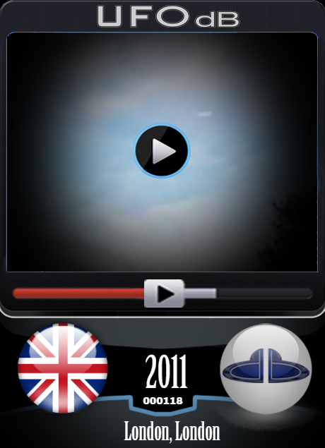 Video of a UFO changing color to hide from helicopters in London 2011 UFO CARD Number 118