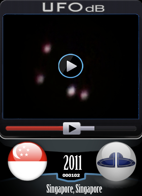 Rare and strange UFO sighting from Singapore captured on video in 2011 UFO CARD Number 102